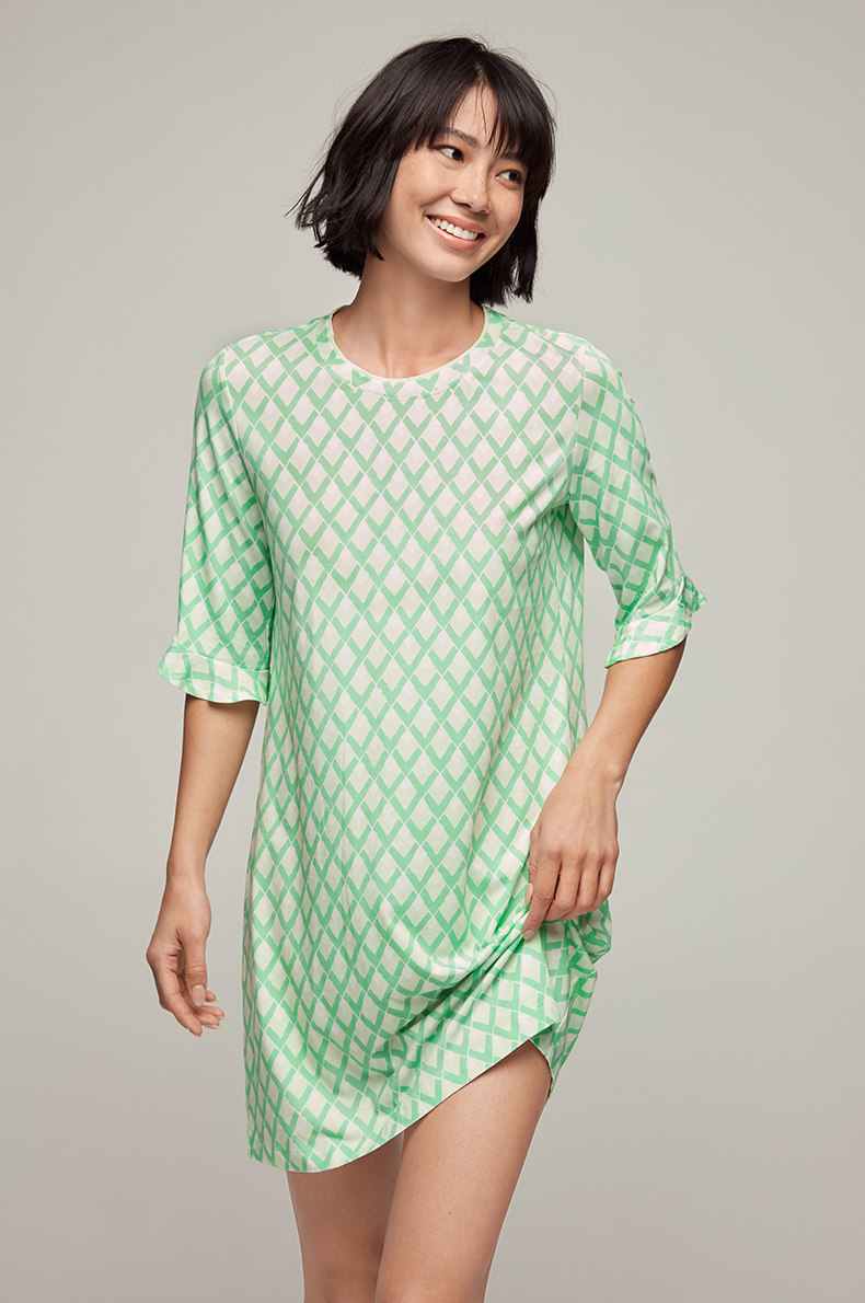 【网上平和堂】aimer爱慕美棉格调五分袖睡裙am445581