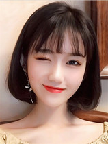 Air banghai female boobo head short hair thin face Net red cute Qi banghai inside buckle fake mother CD women big man wig