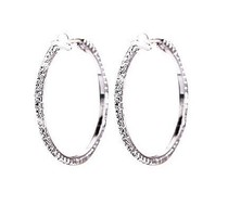 Korean version of the wild rhinestone large ring without ear pierced earrings CD ladyboy cross-dressing is suitable