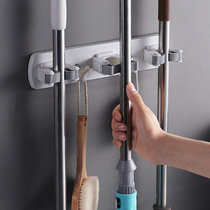 Toilet mop clip artifact mop adhesive hook non-perforated mop rack Wall mop storage artifact mop rack