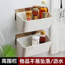 Shuangqing powerful suction cup bathroom shelf toilet toilet storage rack kitchen without trace wall hanging non-perforated shelf