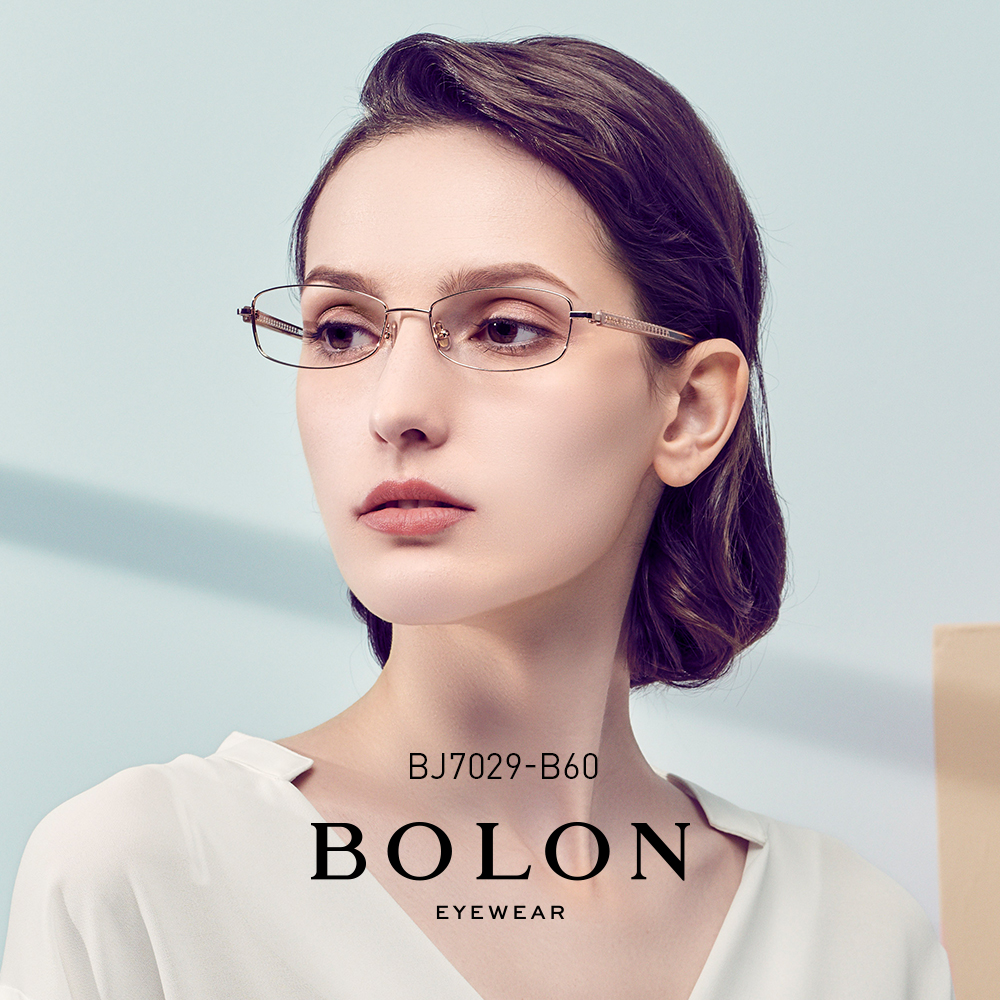 bolon暴龙2018新款椭圆全框光学镜女士轻便舒适近视眼镜架bj7029