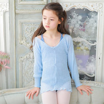  Korean childrens ballet dance skirt jacket Girl sweater Childrens sweater spring and autumn and winter practice clothes long-sleeved shawl