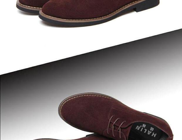 精品男鞋翻皮鞋磨砂男士低帮鞋反绒皮英伦日常牛反绒翻毛板鞋