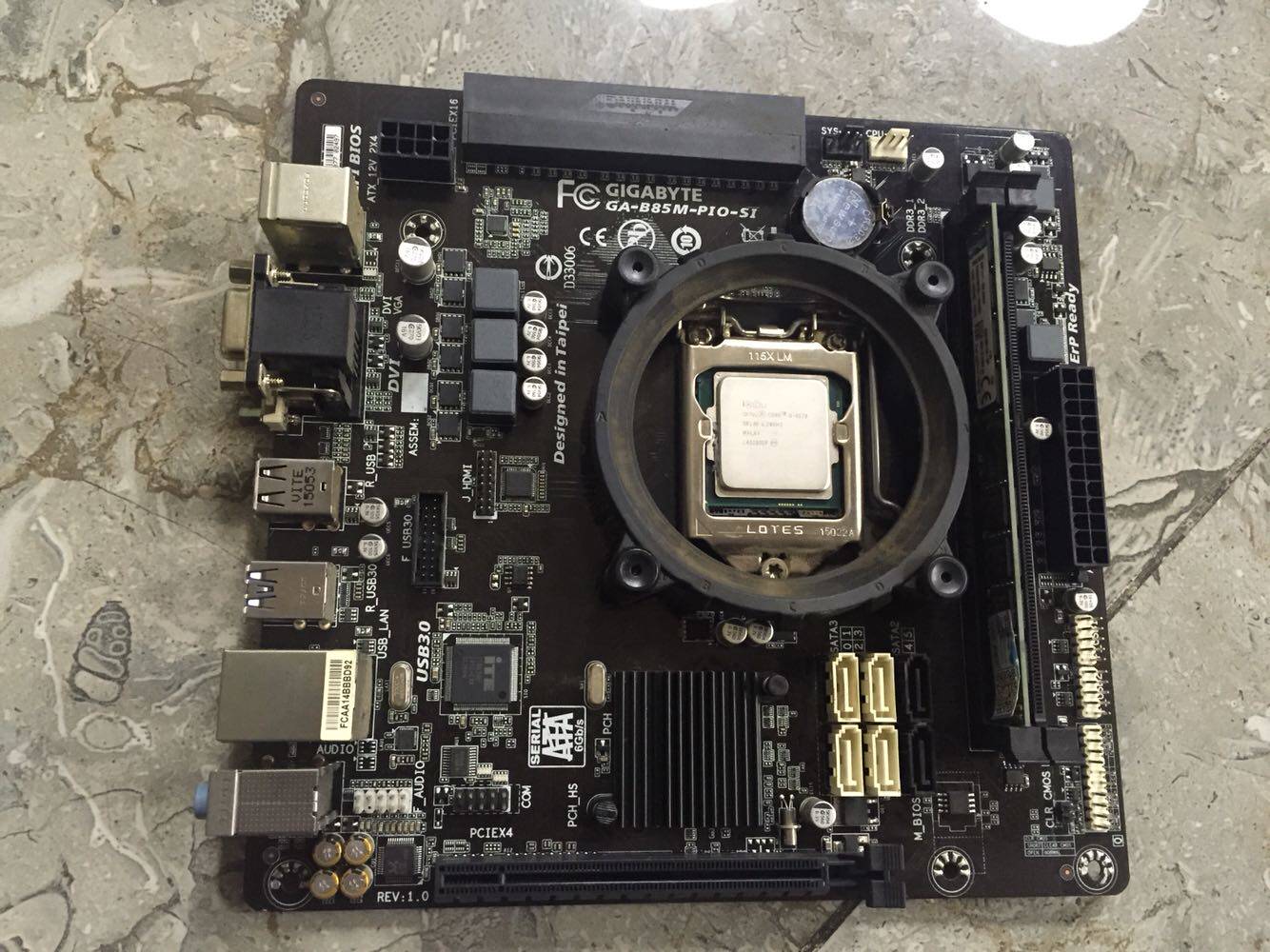 gigabyte/技嘉 b85m 主板套装技嘉b85m-pio-si_一体机横插显卡