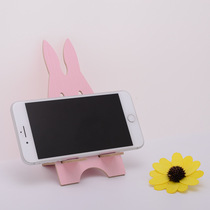 Wooden Rabbit mobile phone bracket creative home bedroom desktop watching video mobile phone firmly placed lazy bracket