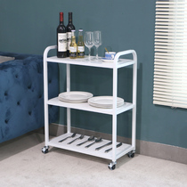 Hot Pot restaurant dish rack string incense vegetable shelf three-layer barbecue cart rack kitchen Hotel shelf wheel