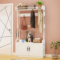 Clothes rack shoe cabinet combination one home living room porch shelf floor bedroom multifunctional simple hanger