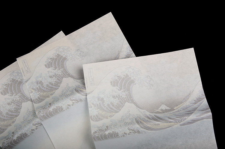 日本美浓和纸 富岳怀纸 20枚 葛饰北斋 浮世绘 和风便笺 茶道用具