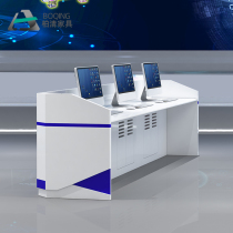 Command station Console dispatching station Operator station Network monitoring station Custom paint curved command center computer desk