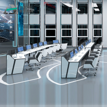 Custom command center console Simple modern console Dispatching table Multimedia monitoring station Security command platform