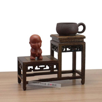 Redwood bonsai shelf wooden teapot vase antique ornaments base solid wood desktop wood carving ornaments jade base