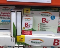 Spot Canada Jamieson bodybuilding B12 1200mcg long-lasting slow release type 190 grain bottle