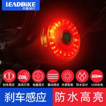 Bike Taillights Intelligent Sensing Brake Warning Lights Night Riding Road Mountain Bike Lights Charging Riding Light Accessories
