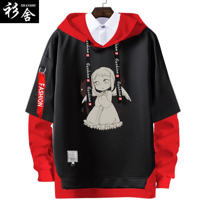 文豪野犬中岛敦太宰治人间失格动漫连帽卫衣服男女假两件外套帽衫卫衣