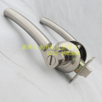 All aluminum upper and lower holes do not rust three-pole bathroom handle door lock bathroom kitchen balcony handle lock keyless reverse lock