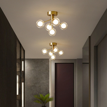 All-copper lamp simple magic bean corridor lamp aisle balcony entrance lamp cloakroom staircase Nordic ceiling lamp