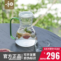 Heware glass tie pot high temperature fruit tea tea tea tea pot household large capacity cold water bottle heat proof explosion proof bubble teapot
