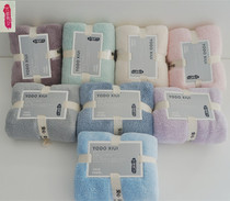 Export Japanese towel yodo xiui macaron wash face super soft strong absorbent fast hair towel coral velvet