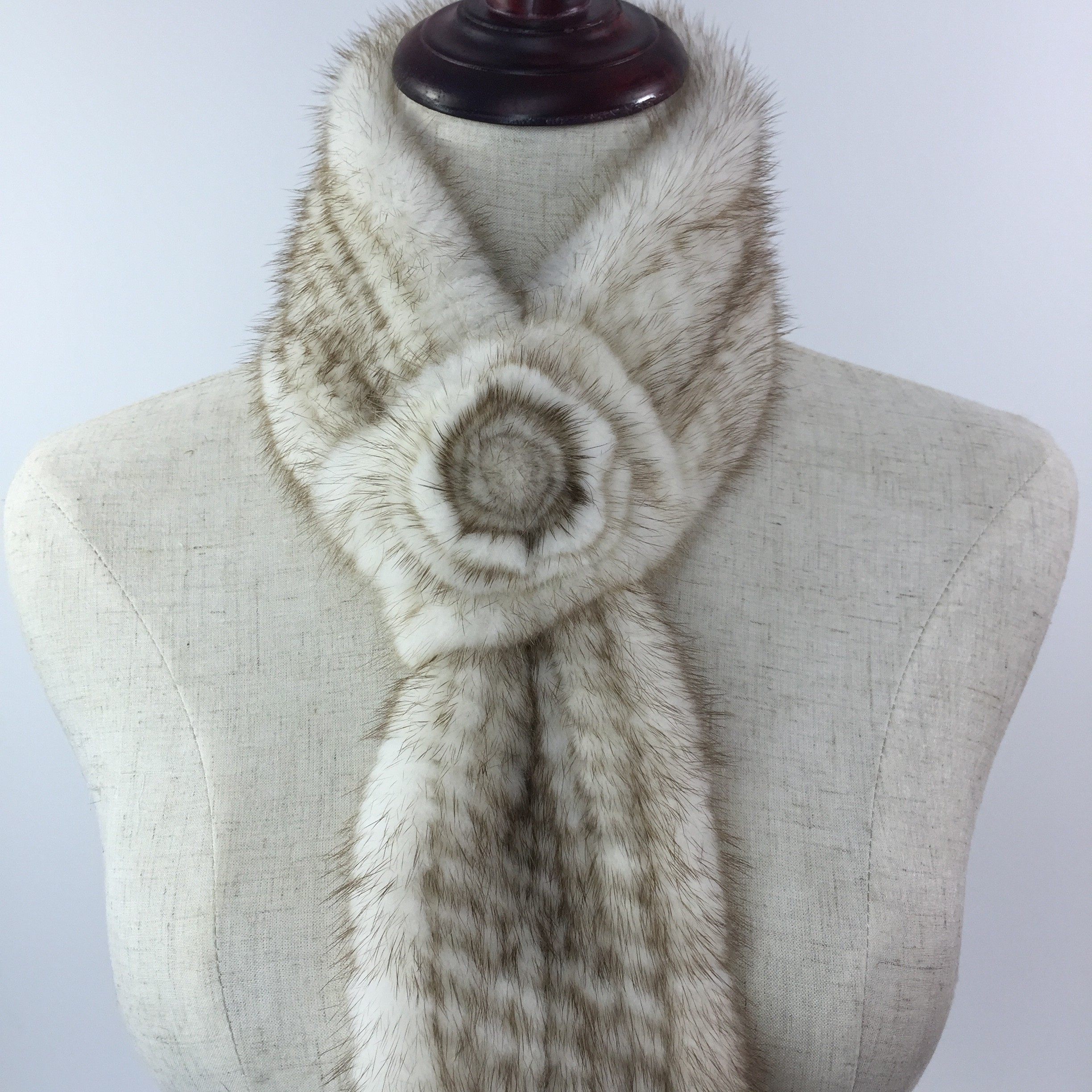 小清新韩版进口水貂毛皮草围巾围脖 女冬季保暖真毛编织狐狸围脖