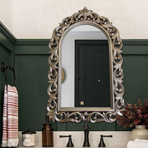 Eurostyle Decorative Mirror Hollowed-out Toilet Mirror Hotel Guesthouse Genguan KTV Bathroom Mirror Bathroom Mirror Fireplace Wall-mounted Mirror