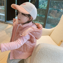 Foam home Custom childrens clothing 2021 new ocean gas girls winter clothing down waistcoat Malchia female baby warm vest jacket
