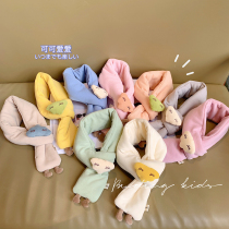 Foam home Custom Tong Clothing Foreign Air Warm Plush Giri Girl Cartoon Cute Cross Scarves Little Girl 100 hitch
