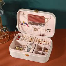 First Accessories Box 2021 New Advanced European Style Princess Multifunction Handy Large Capacity Earrings Earrings Necklace Ornaments Net