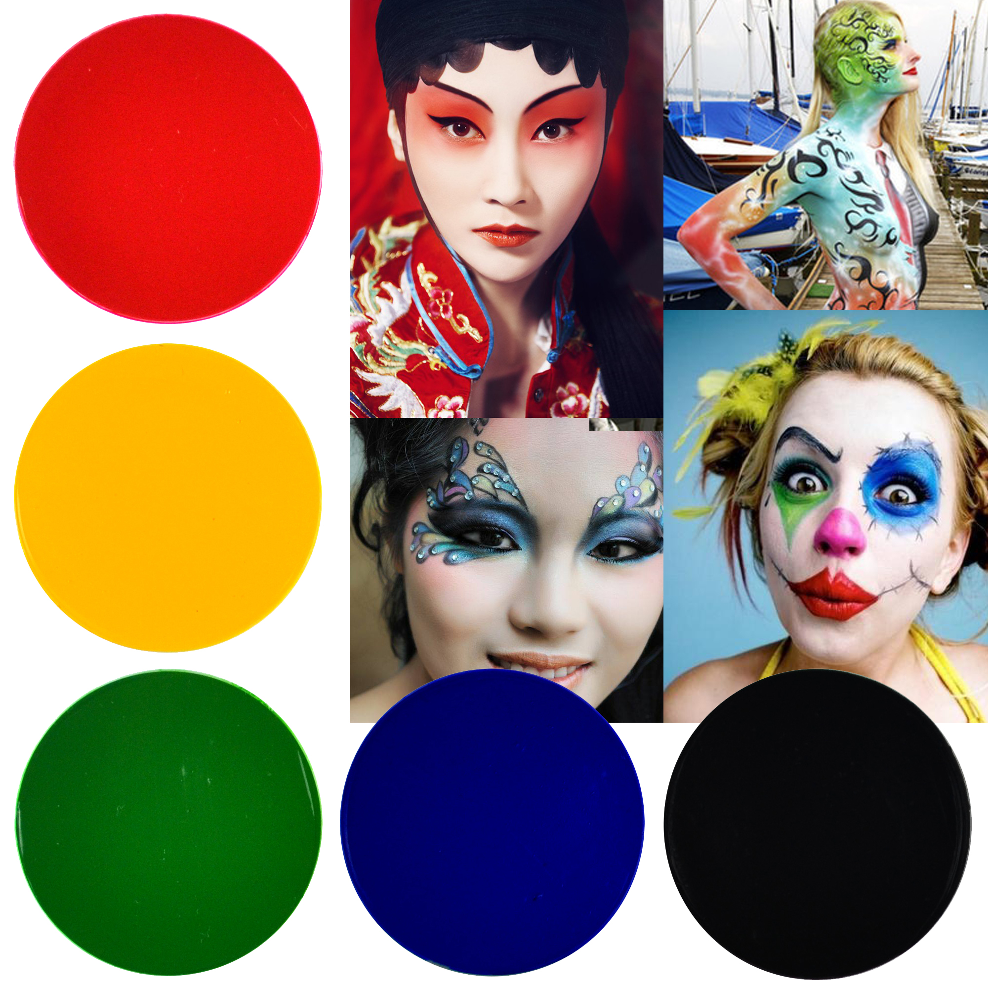 Body color painting painting oil paint paste opera Peking opera face paint cheerleaders paint Halloween makeup