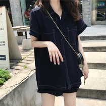 SNICYKER Hepburn wind suit 2021 summer new womens light cooked wind small man can be sweet and salt two-piece set