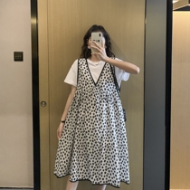 French First Love ~ Strap Skirt Womens Summer Vest Dress 2021 New Little Man Long Skirt