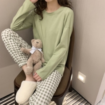 Pregnant womens pajamas postpartum breastfeeding month pajamas womens spring summer cotton thin casual set loose home clothes