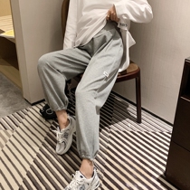 Joker ~ pregnant women sports pants 2021 Spring and Autumn wear wide legs loose Slim Skinny drawstring feet pants casual trousers