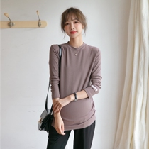 Simple slim long sleeve T-shirt ~ maternity clothing Spring and Autumn New Korean elastic thin fashion tide mother bottom clothes