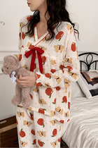 Gauze Moon Subsuit Summer Thin postpartum breast-feeding maternity feeding home Pregnant Woman Sleeping clothes Two sets of Tidal Moms