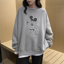 Pregnant women clothes autumn fashion cotton autumn winter coat Korean casual cartoon fake two base shirt women tide