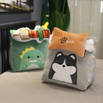 Cartoon sofa cushion pillow triangle pillow back cushion bedside soft bag waist student dormitory bedroom single pillow