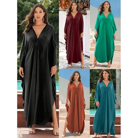 2024 people's cotton vacation loose large size long skirt beach jacket robe bikini swimsuit outer blouse women
2024 people's cotton vacation loose large size long skirt beach jacket robe bikini swimsuit outer blouse women