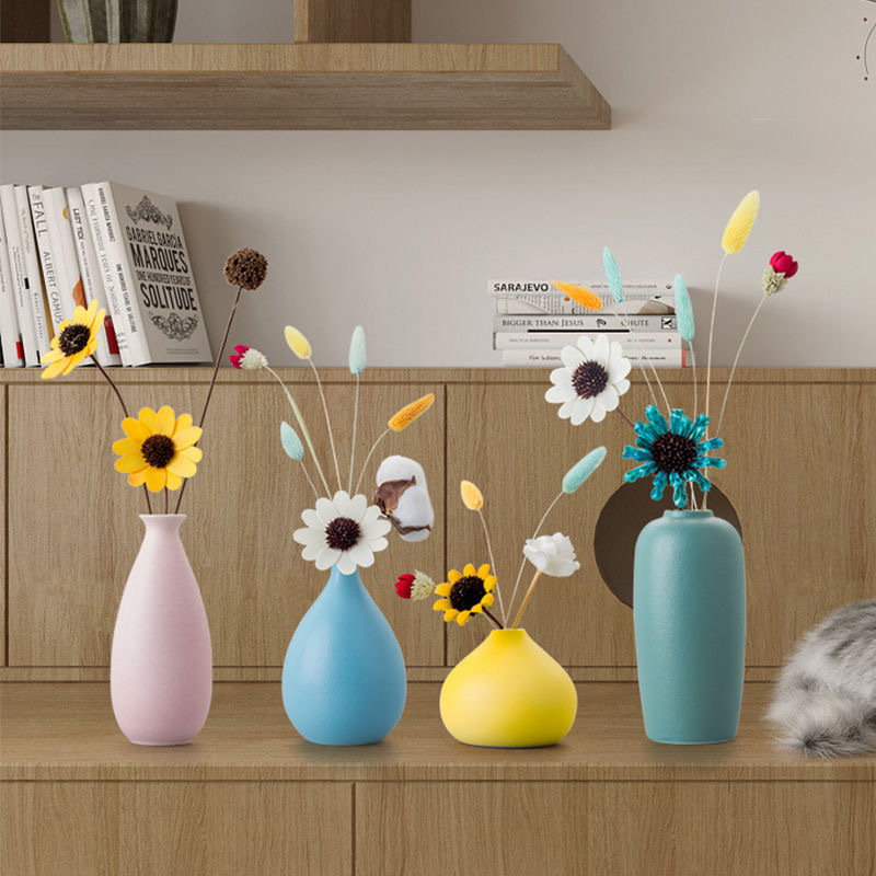 Vase furnishing articles flower arranging I and contracted sitting room ceramic simulation flower, dried flower vases, flower arranging small pure and fresh and creative