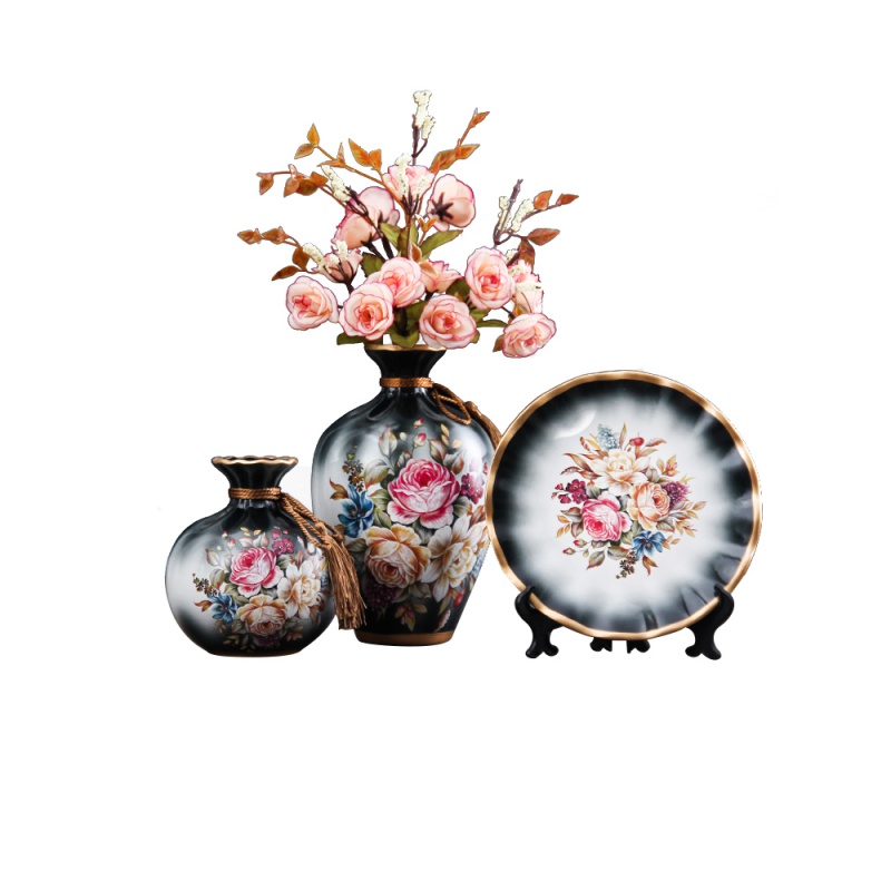 Dried flower vases, pottery ceramic flower implement restoring ancient ways is the sitting room porch flower arranging coarse pottery combination furnishing articles ornaments