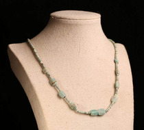 Gao Guzhu R1124JC-Hongshan Culture Gao Gu light green stone beads 46cm10 6g