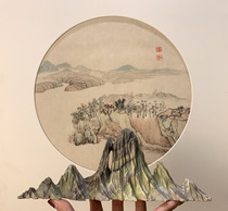 Lingbi R1119LB2 - Lingbi Green Jade Wenhouse - Pen frame - Town paper 24cm696g