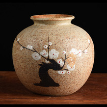 Ceramics - R91 - Japanese Age - Snow glazed plum pattern old vase - thick 2cm2 2kg