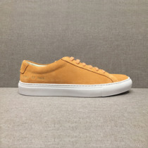 Common2190 Colored Anti-Suede Bull Leather Retro Couple Little White Shoes Bull Leather Flat Bottom Plate Shoes Sneakers