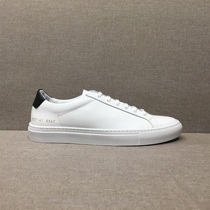 Common 2257 white leather face black tail wine red tail white tail retro-coloured shoe tail small white shoe flat bottom plate shoes