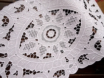 外贸复古宫廷手绣抽纱扣锁满工布艺餐垫装饰垫多用垫餐巾 超值