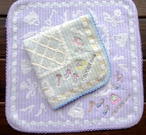 Style Princess Foreign Trade Day single cotton embroidery jacquard handkerchief small square towel 25CM soft and colorful life