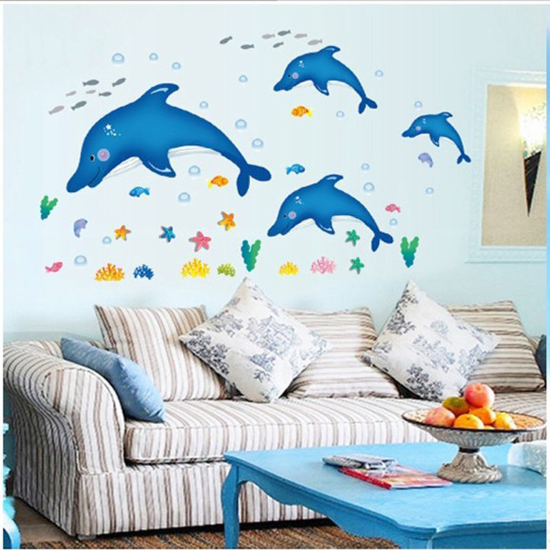 To run the kindergarten metope adornment small cartoon stickers paper put children room bathroom waterproof bathroom porcelain wall