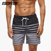 Beach pants mens quick-drying loose large size color hot spring swimming trunks seaside vacation tide four-point sports casual shorts