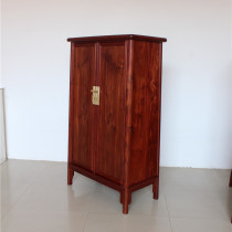 Wang Shi inlaid Ike type rounded cabinet noodle cabinet blood sandalwood African red sandalwood corner cabinet Ming-style furniture